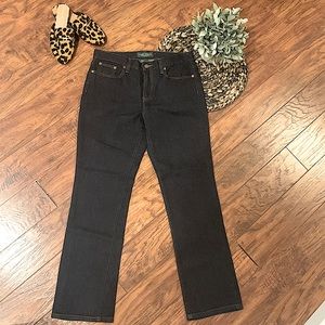 Women’s Sz 8P Ralph Lauren Dark Wash Denim Jeans NWOT
